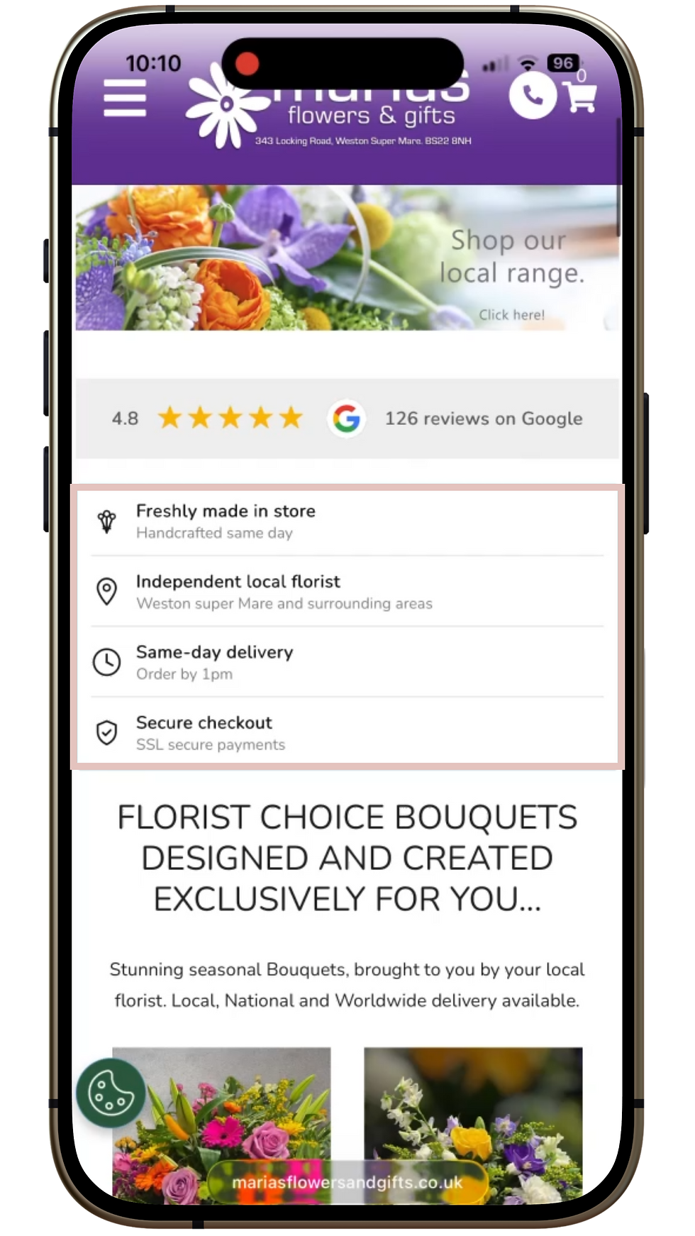 iPhone mockup showing new feature