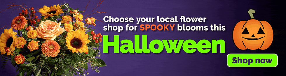 Halloween website banner for florists