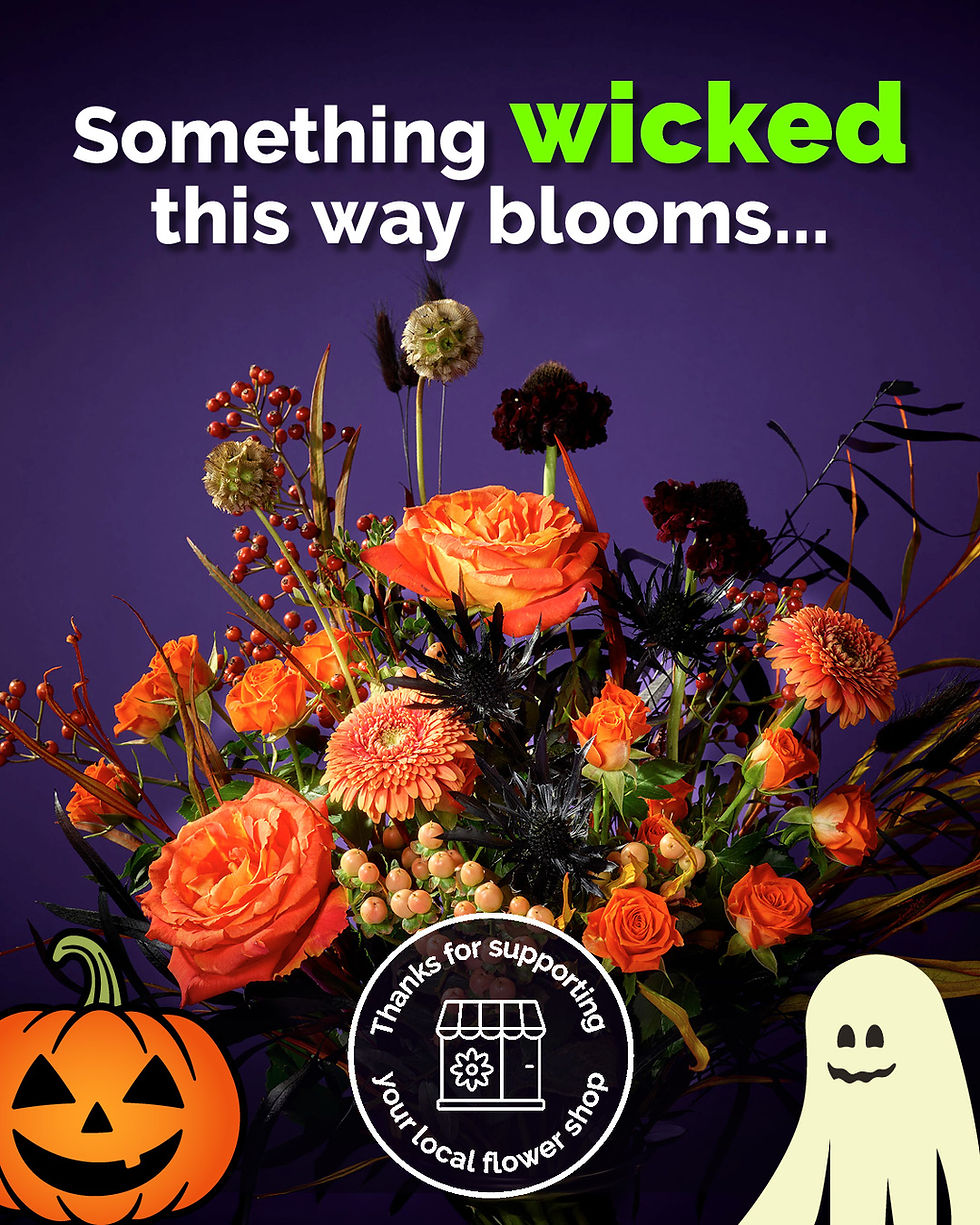 Halloween social asset for florists