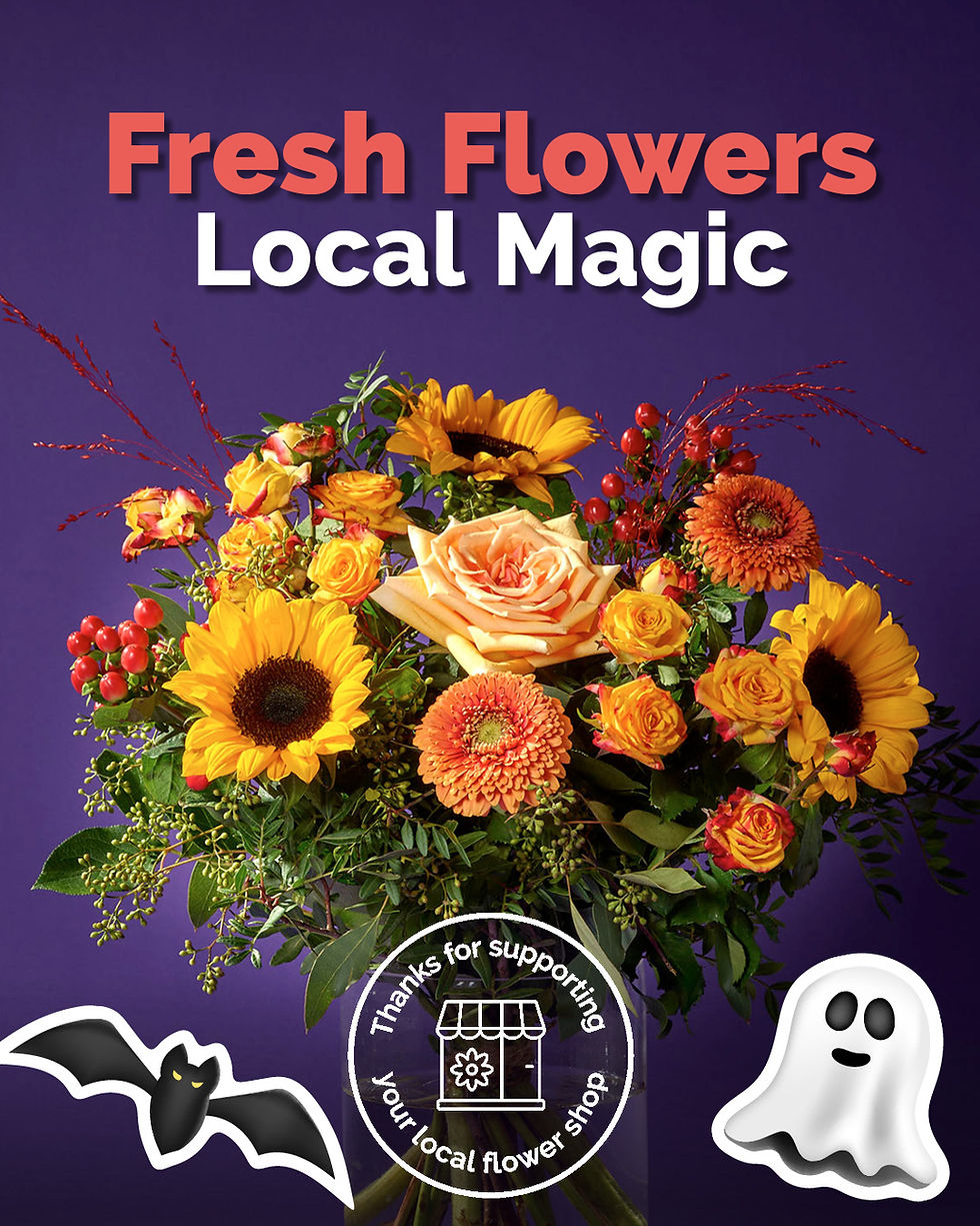 Halloween social asset for florists