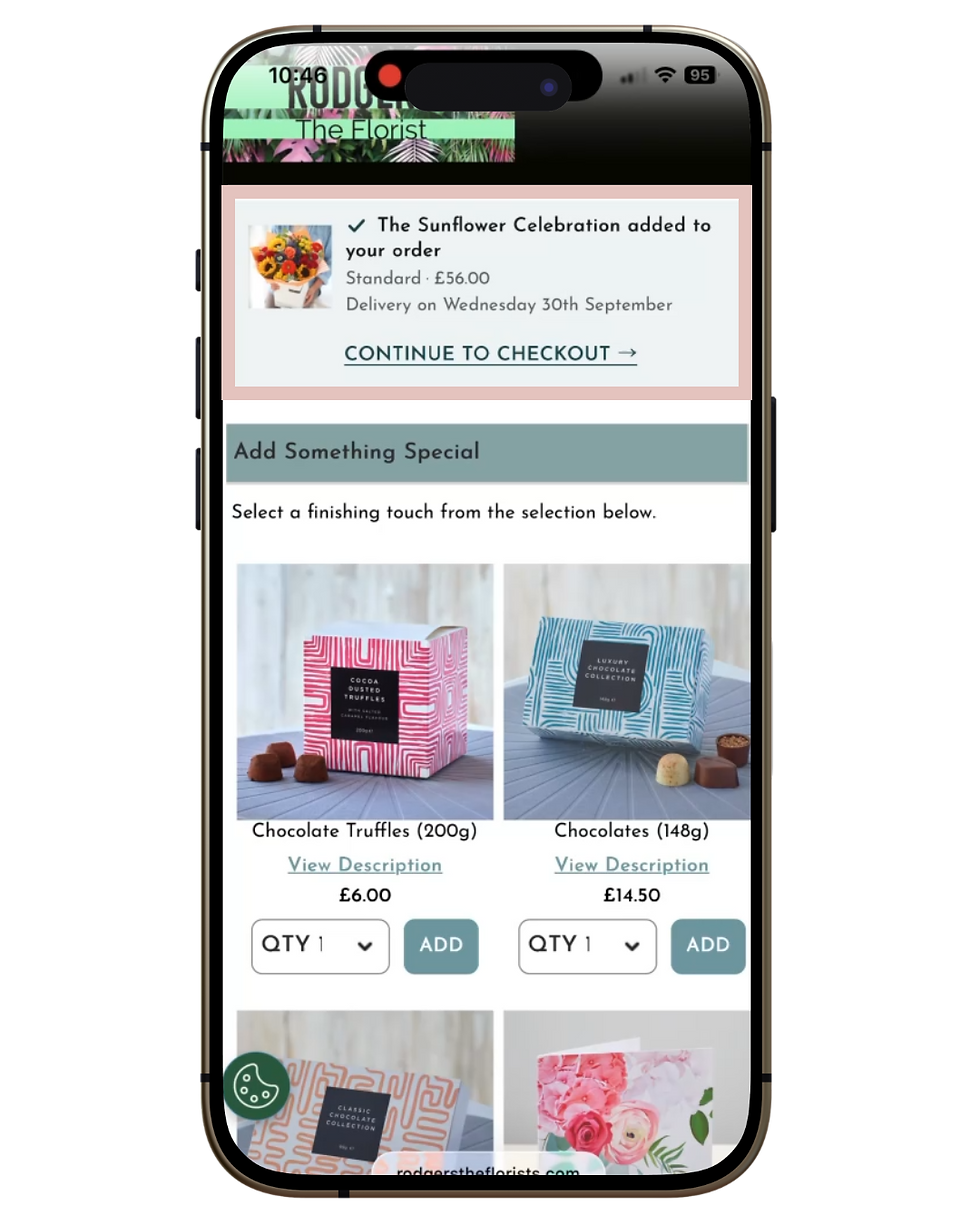 iPhone mockup showing new feature