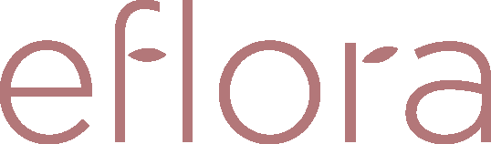 eflora logo in blush pink